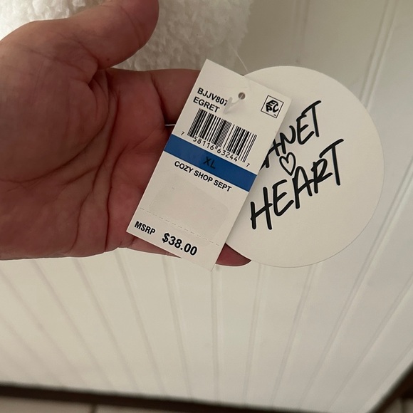 New! Planet Heart Off White Faux Fur Vest sz XL - Picture 12 of 12